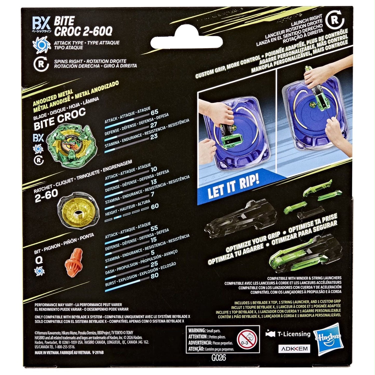【戰力倍增/勝率激增】爆旋陀螺X 綠鱷魚套裝 Beyblade X Deluxe String Launcher Custom Grip Top Set 專業拉線發射器+手柄二合一組 - 超強握感、射速升級、全港陀螺迷必備