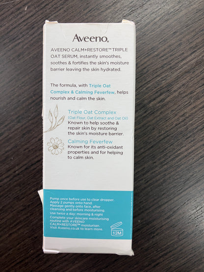 (包裝破損)Aveeno - 舒膚修護三重燕麥精華液 30ML