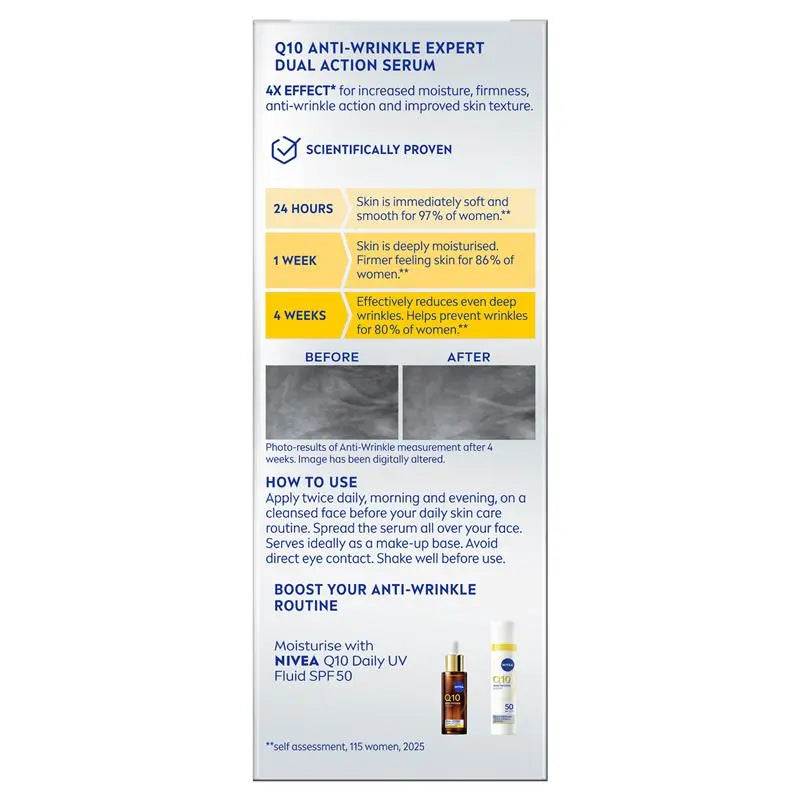 Nivea Q10 Dual Action Serum Q10全方位抗糖抗皺精華 30ml