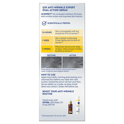 Nivea Q10 Dual Action Serum Q10全方位抗糖抗皺精華 30ml