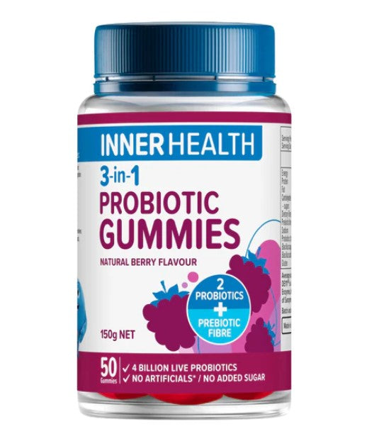 Inner Health 3 in 1 Probiotics Gummies 3合1 高強度益生菌軟糖 50粒