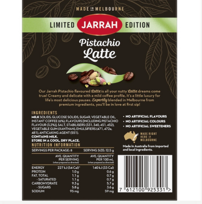 JARRAH - 澳洲低卡速溶咖啡粉 開心果拿鐵速溶咖啡8包