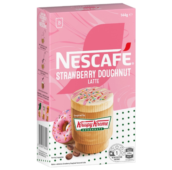 雀巢咖啡 - 聯乘 Krispy Kreme 草莓甜甜圈拿鐵8包裝