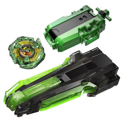 【戰力倍增/勝率激增】爆旋陀螺X 綠鱷魚套裝 Beyblade X Deluxe String Launcher Custom Grip Top Set 專業拉線發射器+手柄二合一組 - 超強握感、射速升級、全港陀螺迷必備