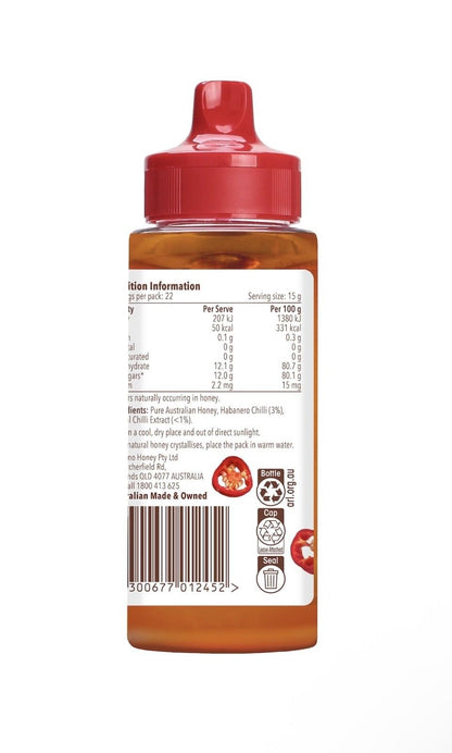 CAPILANO - 辣椒仔蜂蜜方便唧唧裝 340g