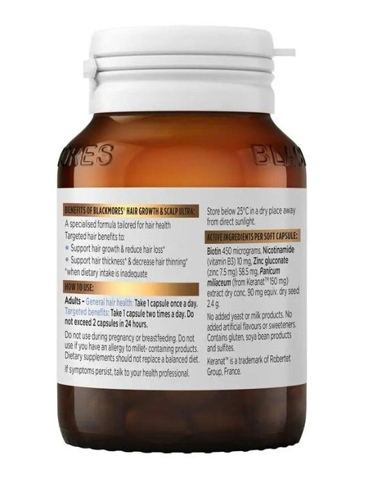 BLACKMORES - 生髮+頭皮健康 Ultra (60粒)